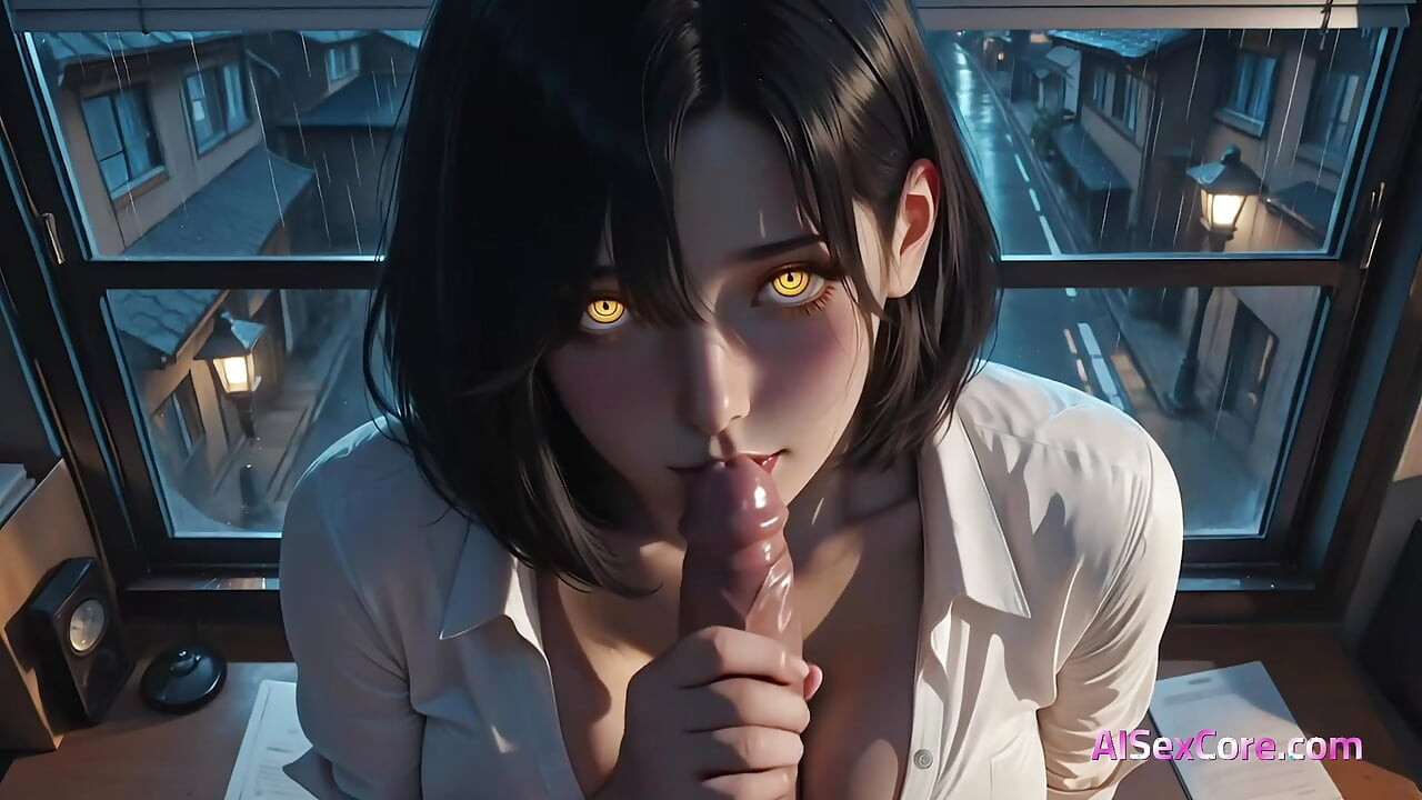 Midnight cigarette burns while passionate sex heats up her lonely evening (AI Porn)