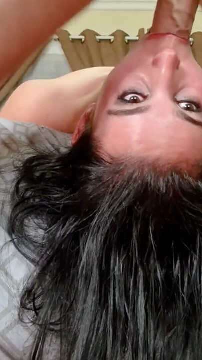 Hardcore sloppy deepthroat face fucking. Running gag | Clip 1