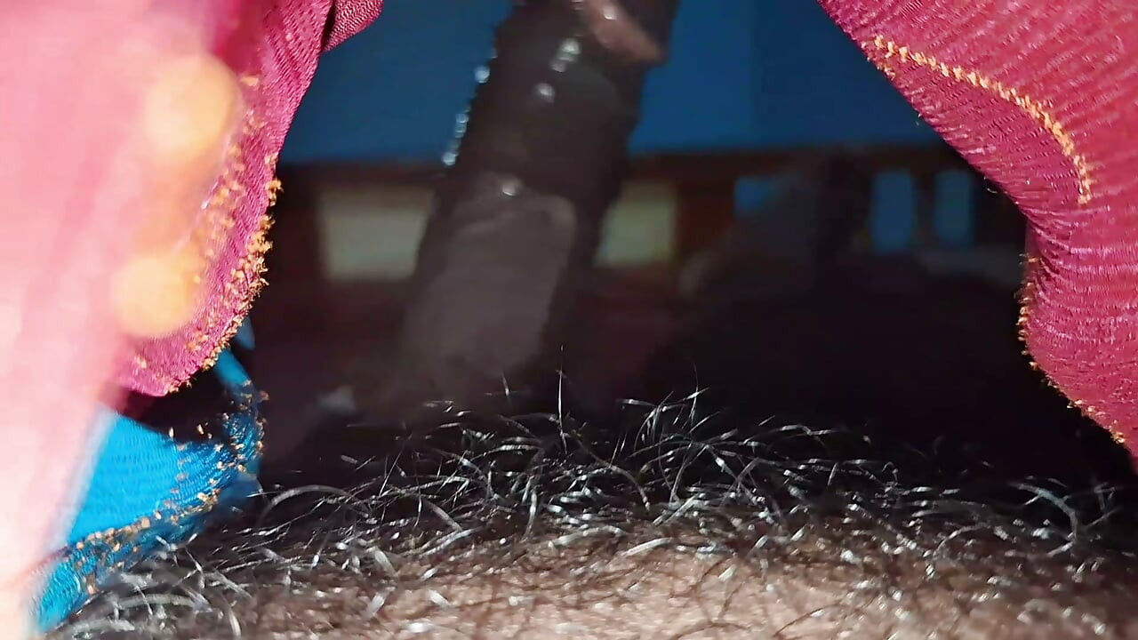 Desi Tamil Saree θεία μπλούζα δουλειά μεγάλο κώλο
