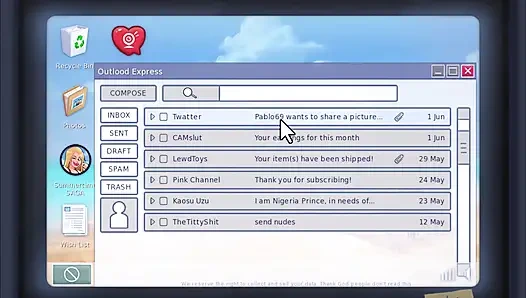 Summertime saga: Jenny fickte mich endlich vor der webcam