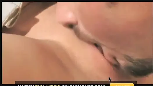Perfect Blonde with Nice Juggs Gets Cum Right on Her Face