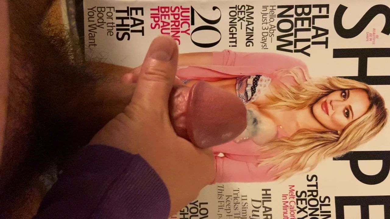 Cumming for Hilary Duff and licking it up 2