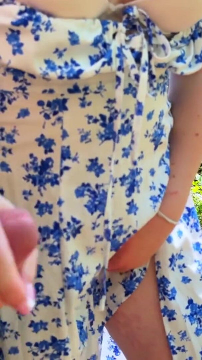 HANDJOB in PUBLIC - Stranger Woman Caught me Masturbating and Makes Me Cum! | Clip 1