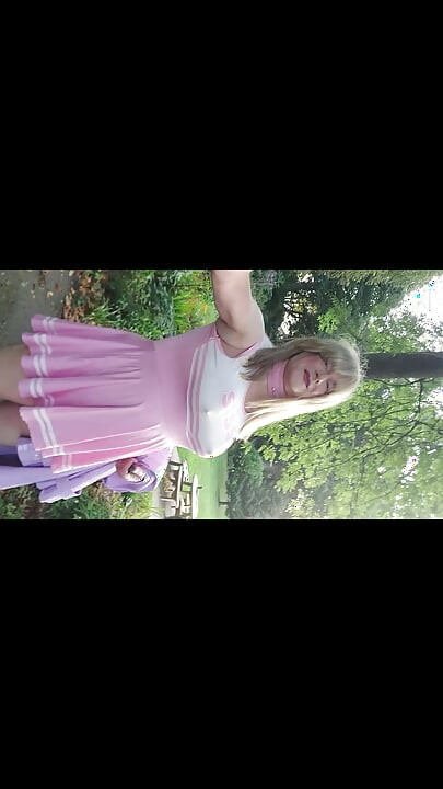 Sissy in a public park in Lancashire