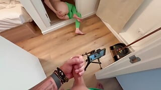 Lucky Guy Masturbates While His Girlfriend Shoots Porn Videos!!