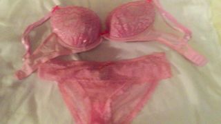 Pink bra & panties, tribute to Claire