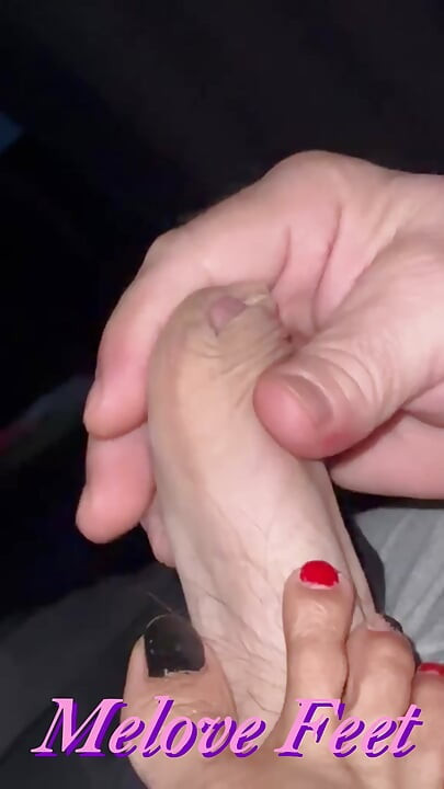 Daddy Cums on Melove Sexy Small Feet