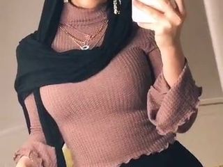 Sexy Hijabi-Frau