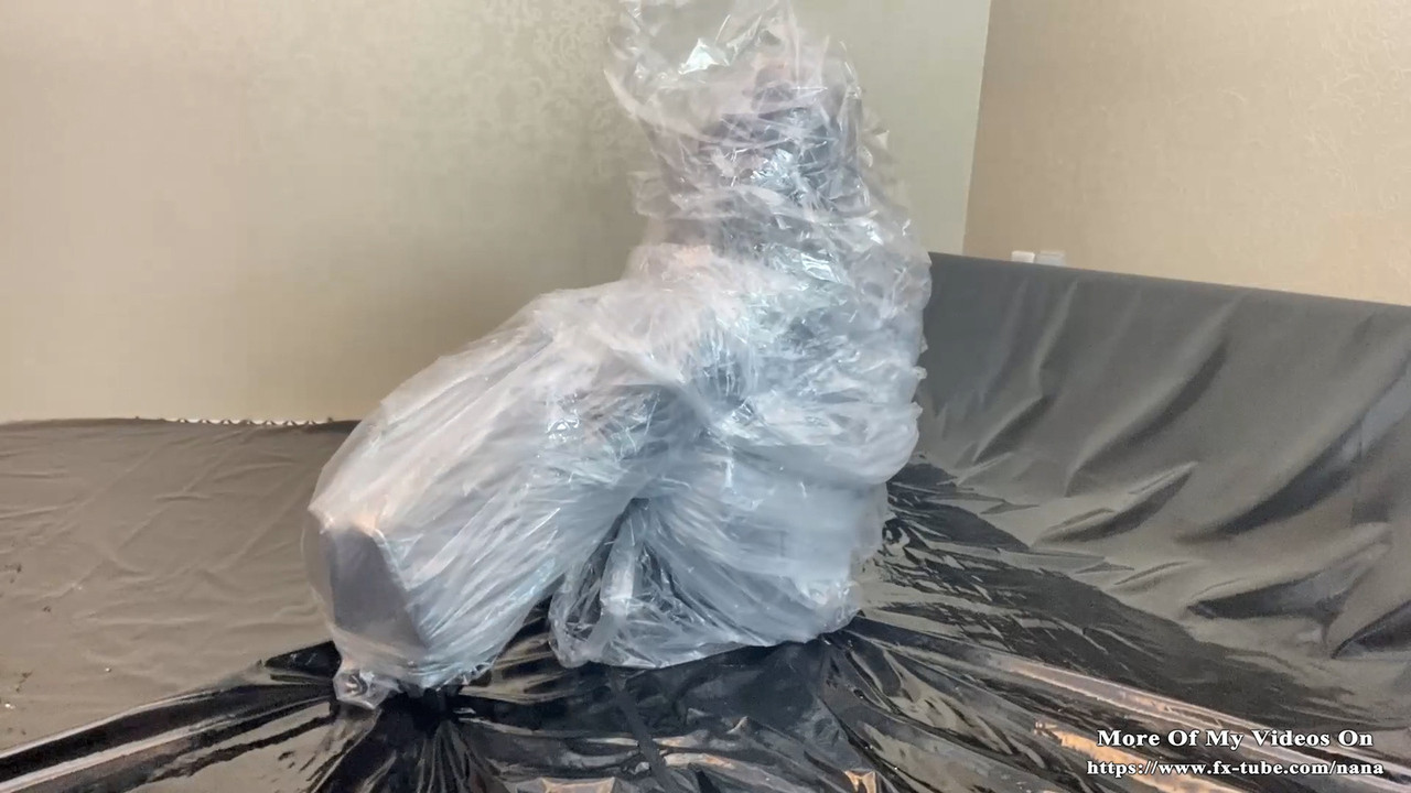 Plastic bag package bondage play