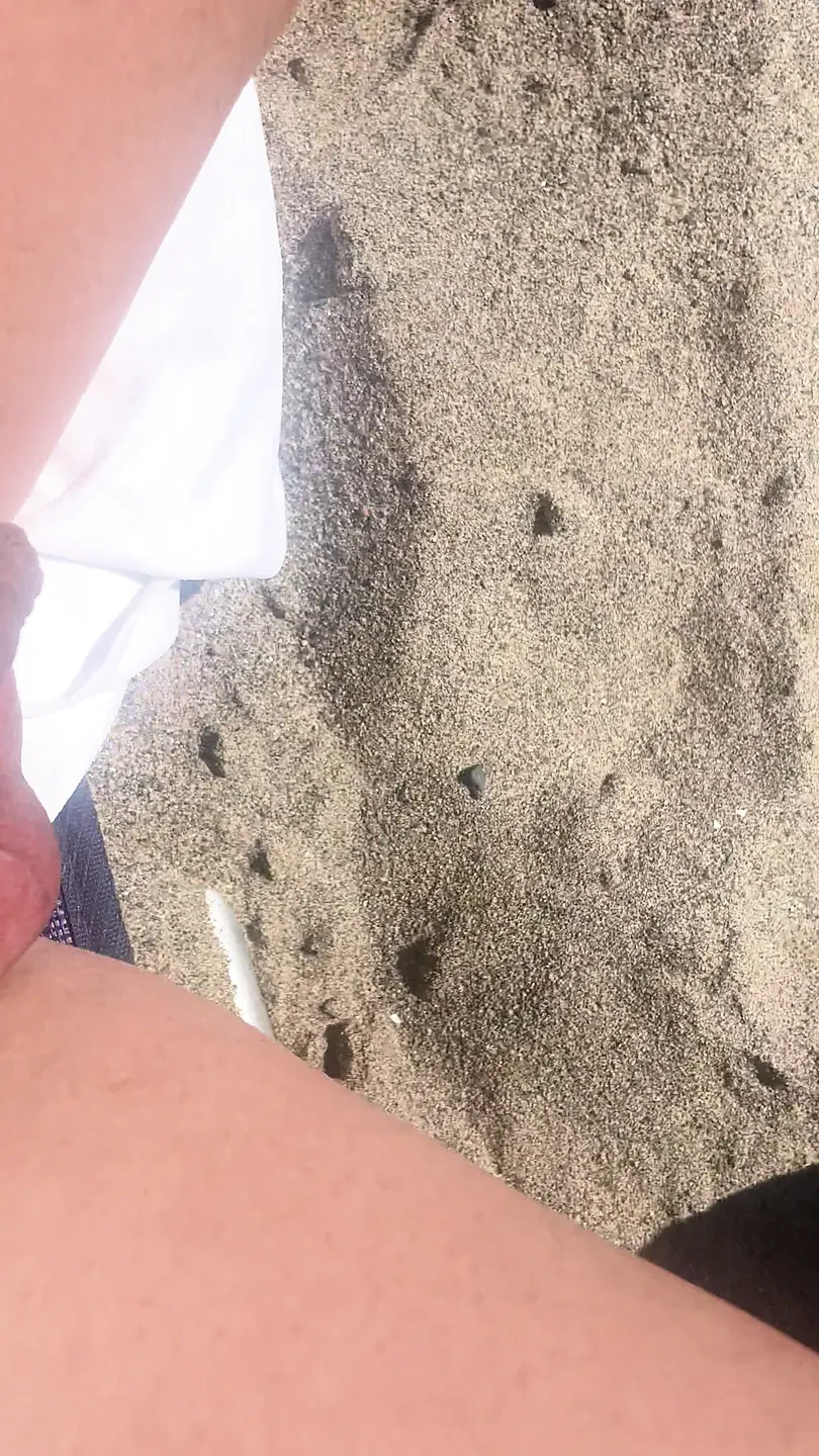 pissing on the hot beach