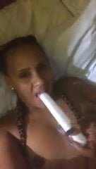 Masturbation in stockings