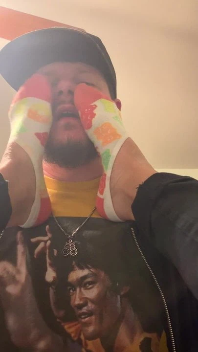 Smelling my ladies sweaty socks after work!