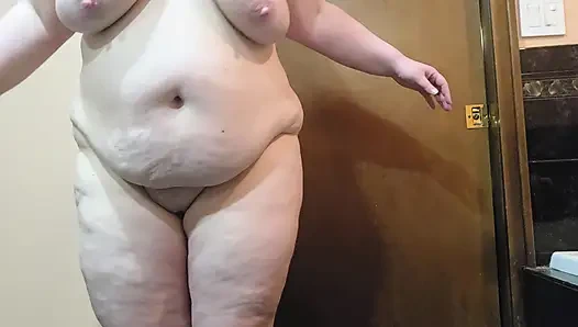 Immer noch flexibel! BBW macht ballett-moves