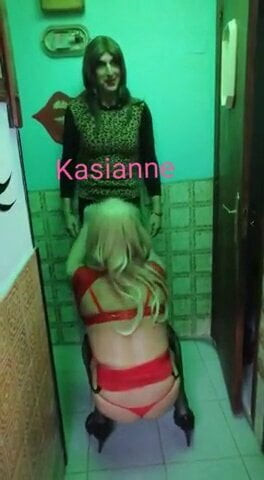 Angela with Kasianne dancing.