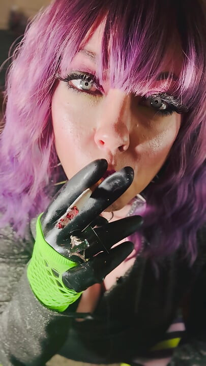 A British Tart Smokes A Cigarette Along To Music - Tina Snua Smoking For You Darlings! Happy New Year!