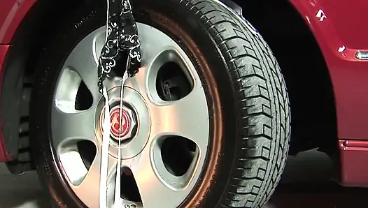 Возбужденной милфе пробурили обе ее дырки в машине