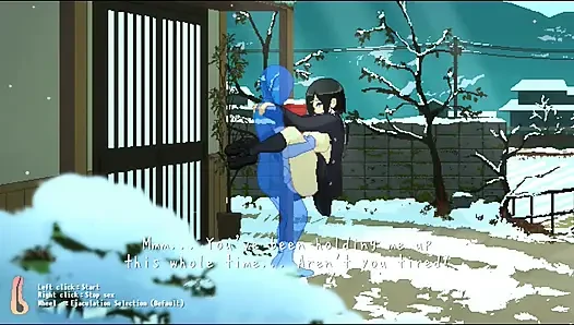 Hentai oyunu - büyük memeli bebek soğuk havada sert seks