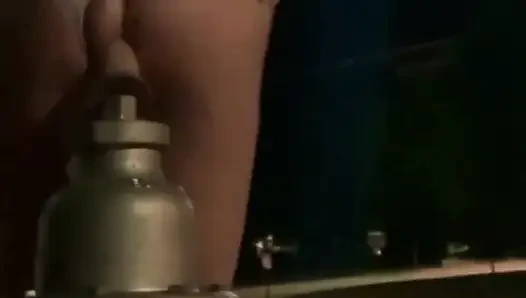 Wild Streetside Dildo Assfuck Risky Sissy