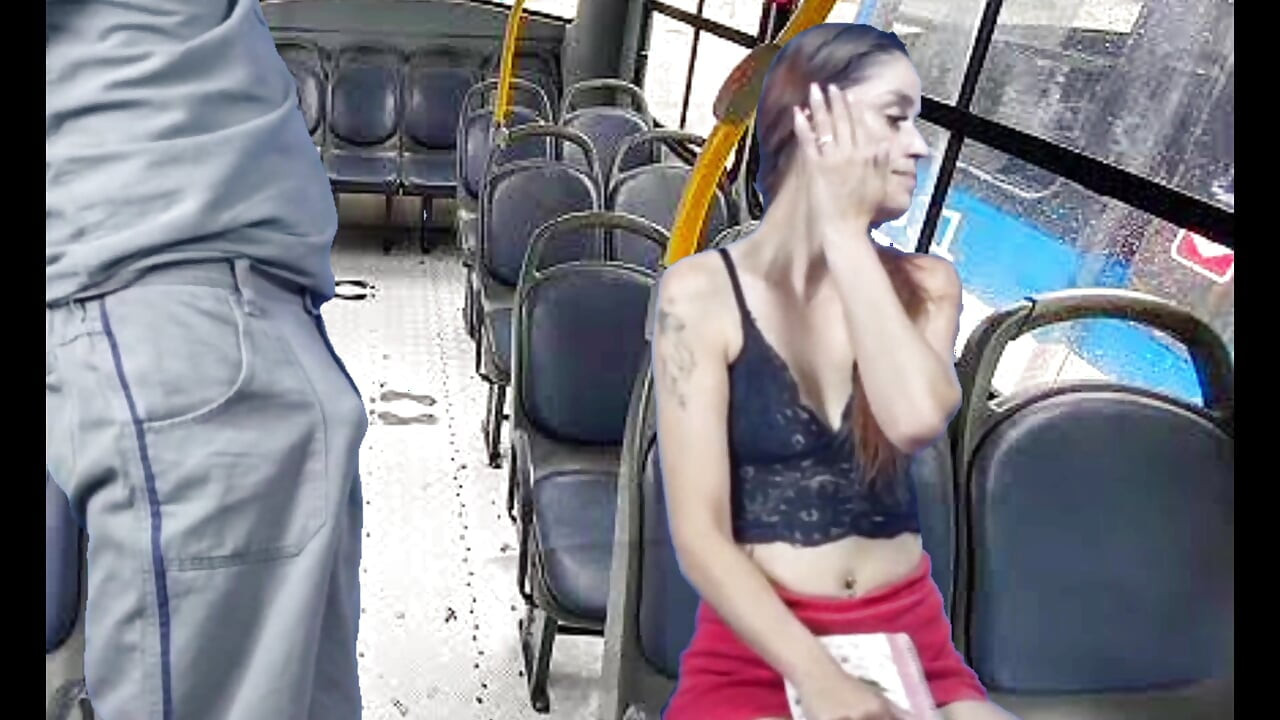 Worker Takes Out Dick and Pushes Women on the Bus