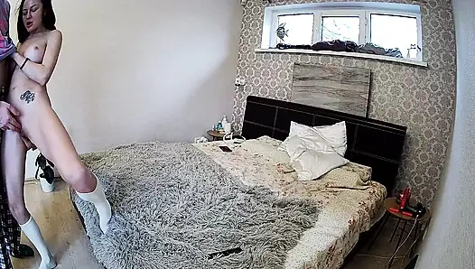 Спальня 4: Kamila и Danildo Горячая и чувственная прелюдия, трение киски и дрочка сисек