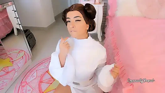 Leia prenses cosplay 31 talimatı ahegao ağzına boşalma emanuelly raquel