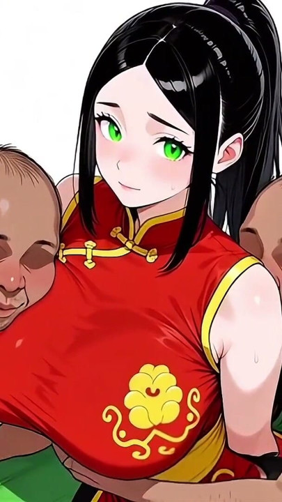 The red chinese dress girl is kind to everyone - 3d hentai ai HD | Clip 1