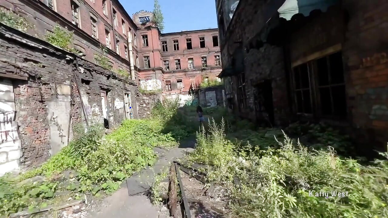 Caught a Cheeky Bitch in an Old Factory and Fucked in the Ass