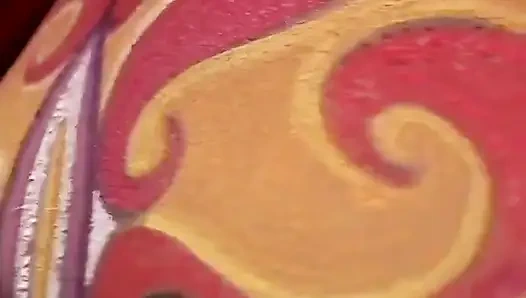 Brittany Andrews удивительный бодиарт Dragon соблазняет дымом!