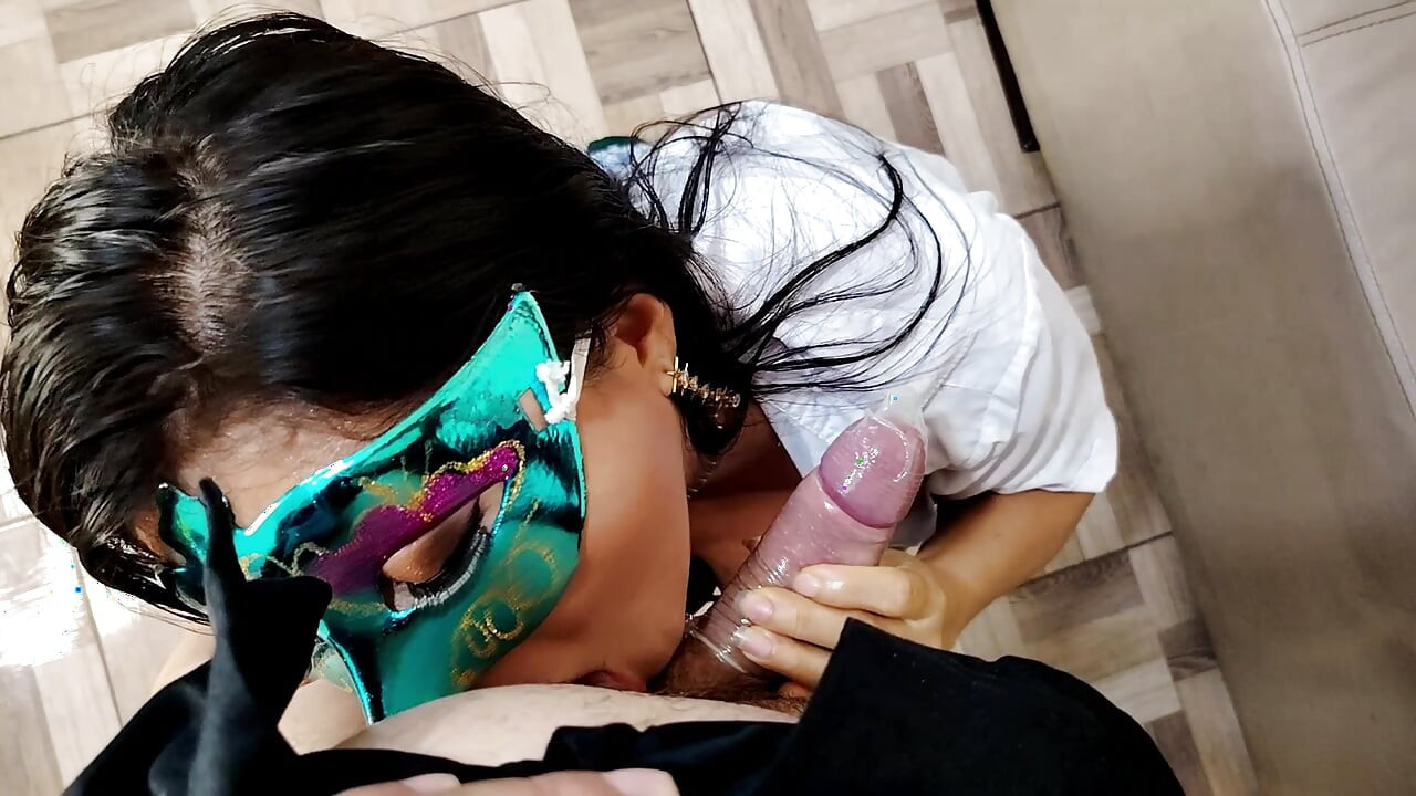 She fulfills her fantasy of sucking her stepfather's cock and then having passionate sex on a piece of furniture