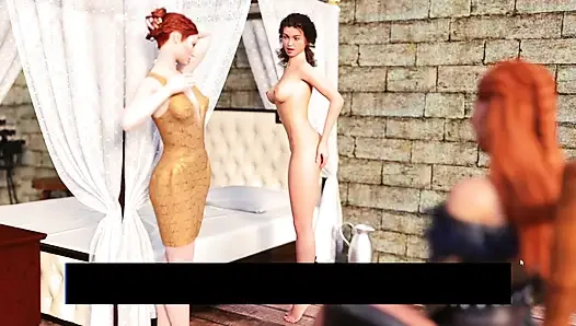 Three Lesbian 18 Plus Petite Stepsisters Having Threesome Sex