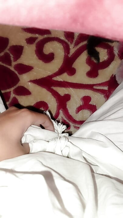 Little penis boy got horny in his blanket and masterbates