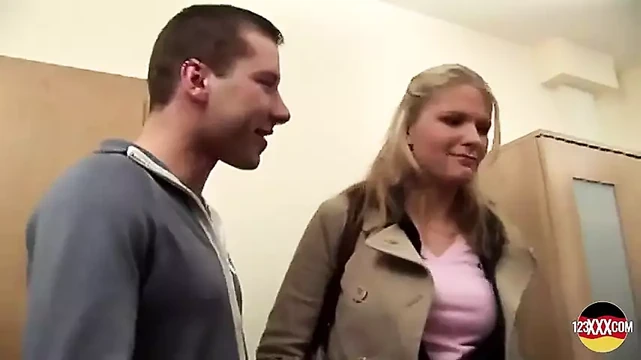 German Hottie and a Large Bone in Hardcore Action