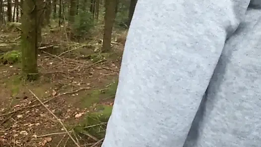 Real amateur Milf wife in the woods.