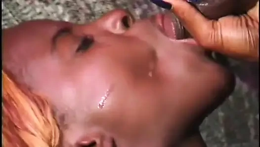 Black guys slops cum all over the ebony chick bodies in big orgy