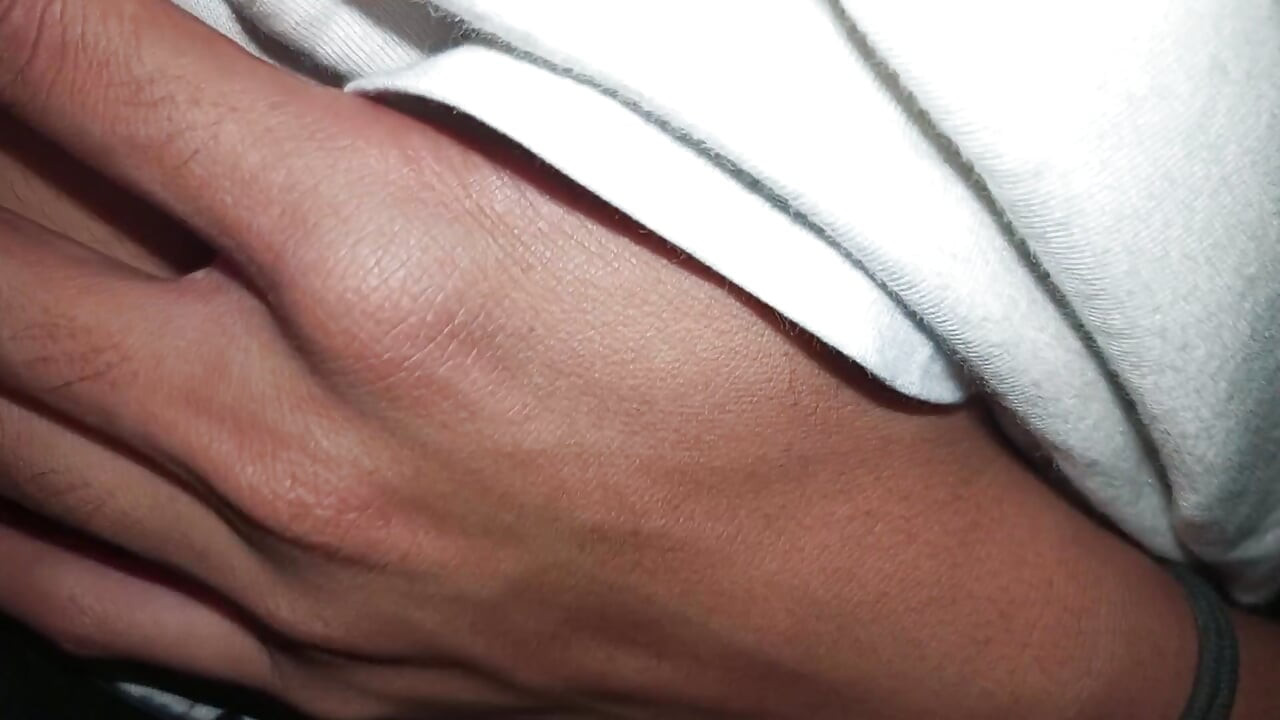 Teen boy close up his body