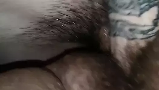 Intense fisting and fucking - stretched hairy cunt orgasms