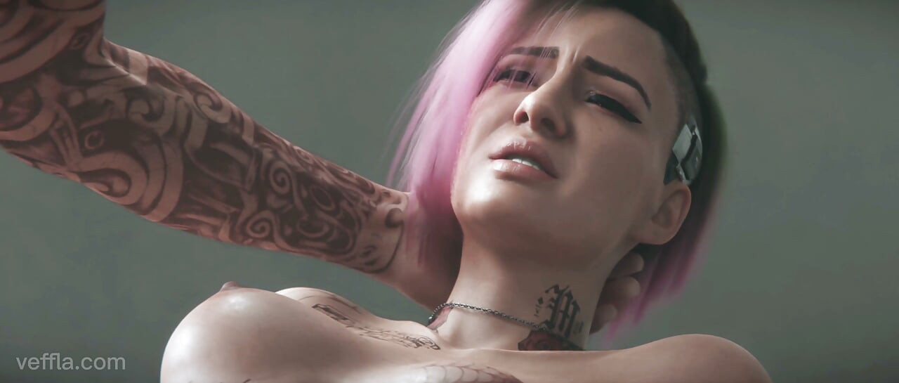 Judy Alvarez Cyberpunk 2077 Pink Hair Schlampe saugt Schwanz in verlassener Fabrik - Raw POV Blowjob