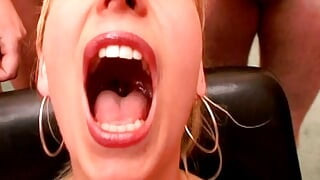 German stepmom and teen sharing sperm in gangbang