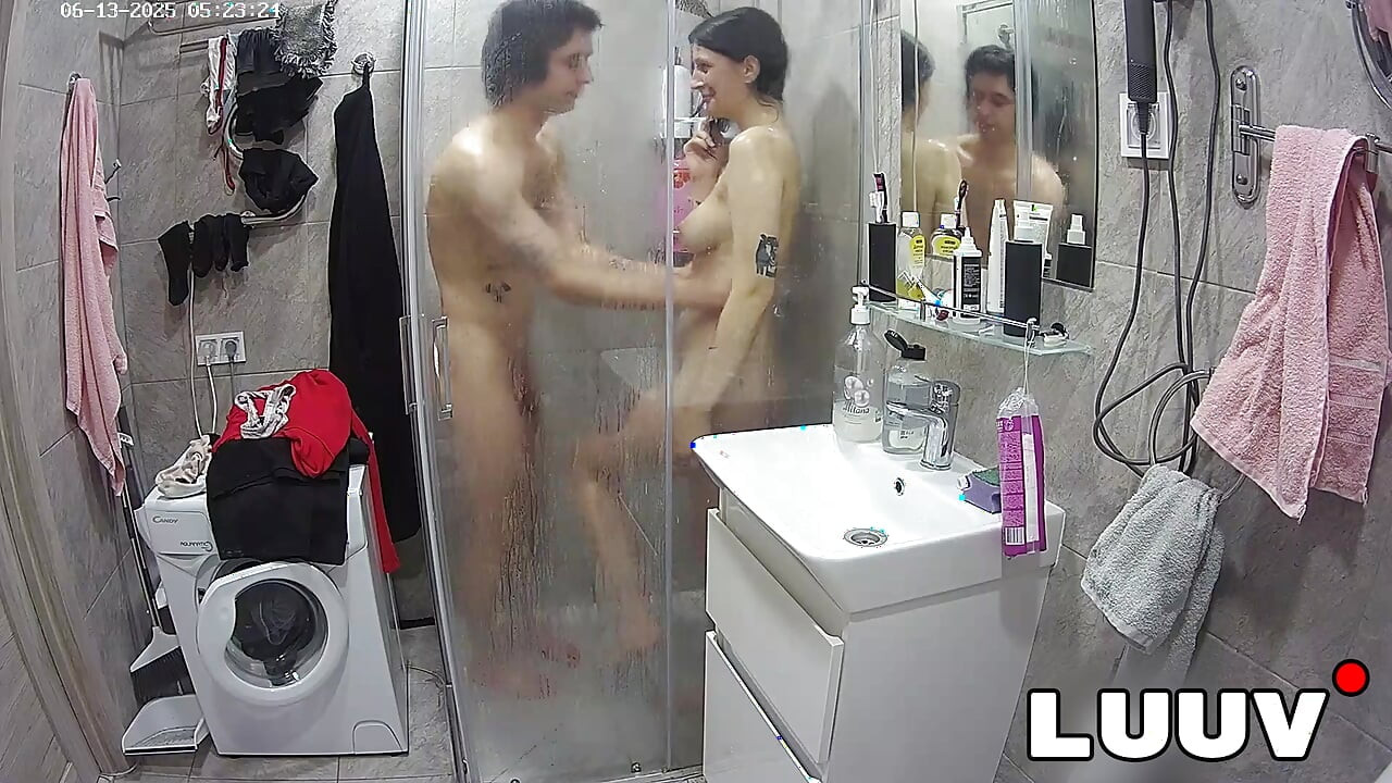 LUUV. Alice, a tattooed beauty, takes a shower with her boyfriend