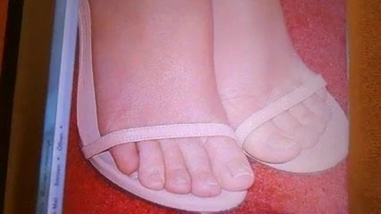 Cum Tribute on Emma Watsons perfect Feet