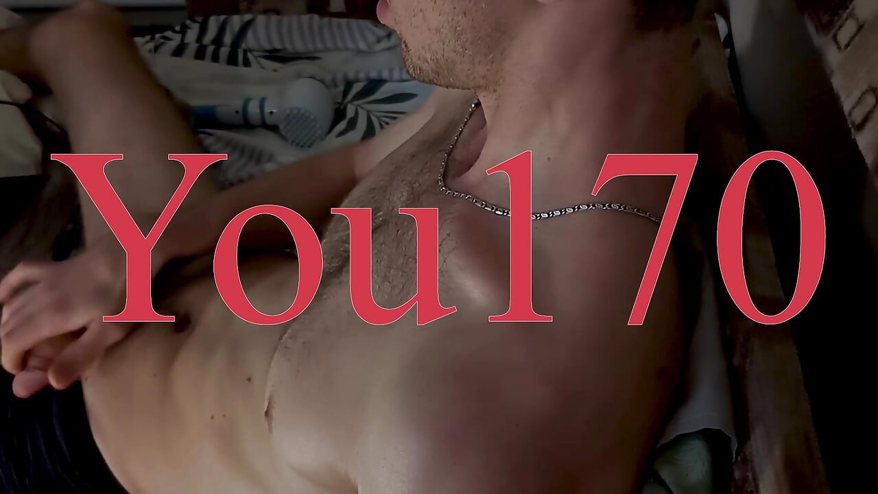 Hot muscular guy with hairy chest jerks off his huge cock and cums hard