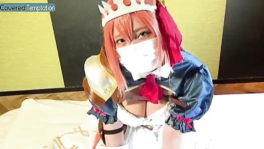 Грубый кримпай, Gyaru Косплейер идет далеко, Ahegao выставленная кульминация после кульминации