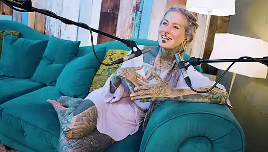 I talk about A - authentic - ASMR - Podcast - Talking - tattoo girl model goth punk dreadlocks