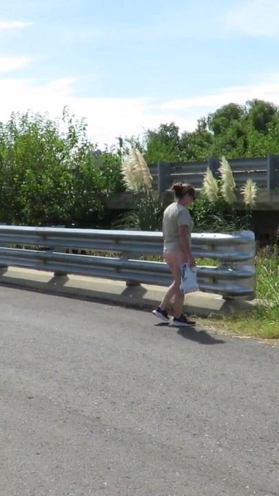 Patricia on the bridge over the road | Clip 1