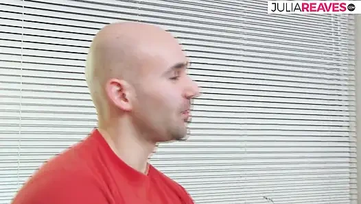 Hot girl gets face covered in cum after getting fucked hard on the sofa