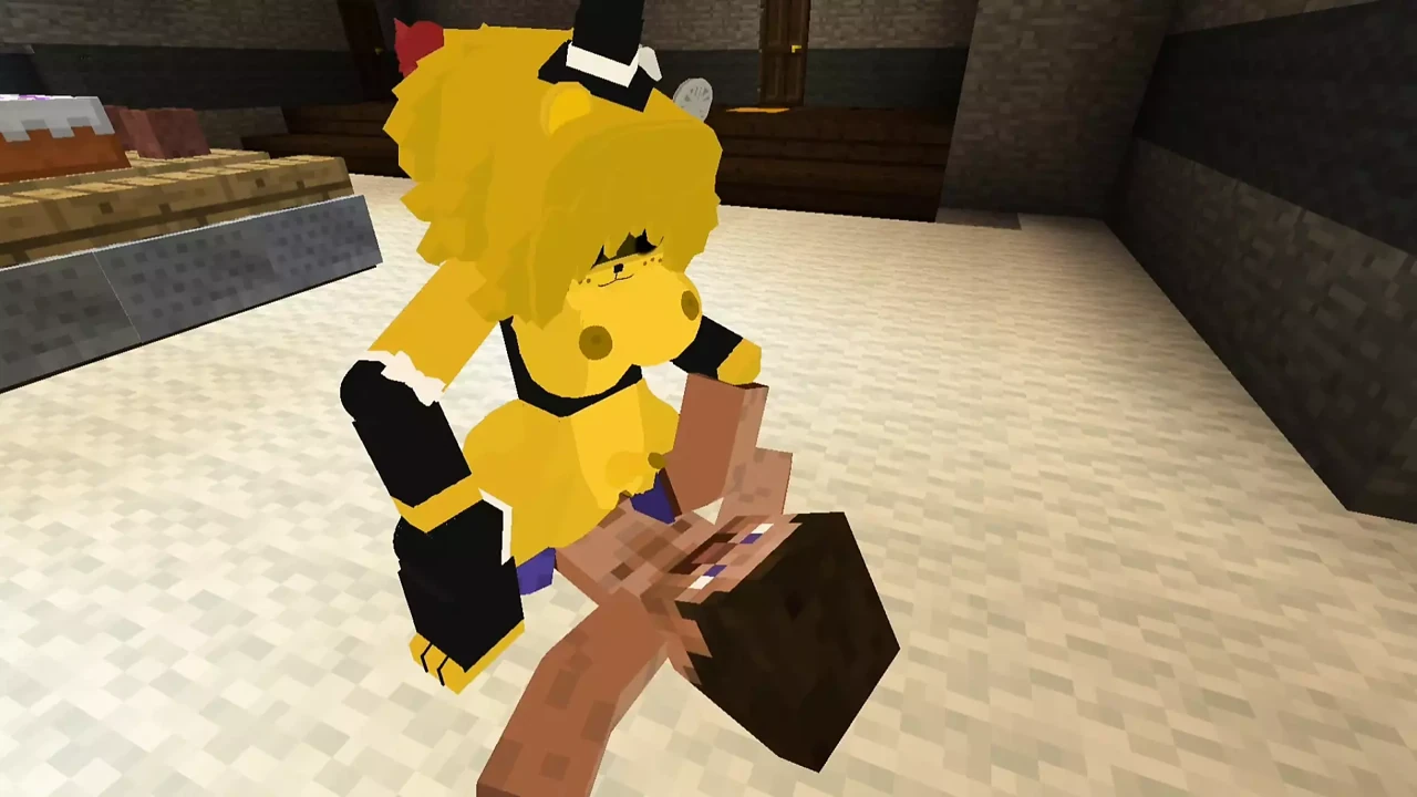Minecraft Fapcraft: Fazclaire's Nightclub Edition Fucking Type 0 or Golden Fazclaire, Golden Freddy, In the ass and cumshots