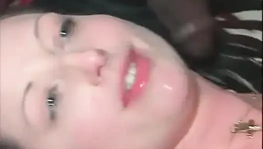 Black and white huge anal foursome...cum in mouth