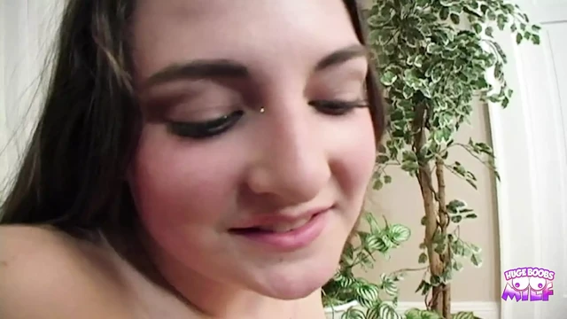 Before Hardcore Sex with a Guy a Lovely Brunette Masturbates While Preparing Her Pussy