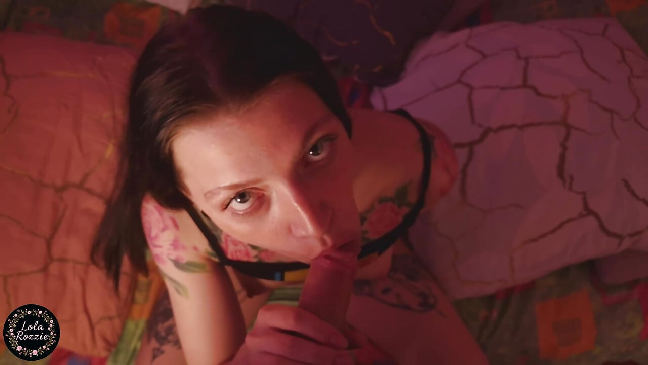 Cute Brunette Gives Amazing Deepthroat Blowjob, Handjob with Facial - POV