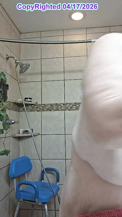 After a Hot Sshower Nurse Vicki Dries off and Does Some Other Grooming